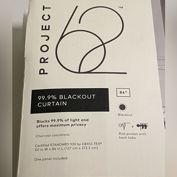 COPY - Blackout Color Block Curtain Panel - Project 62. 50"W x 84"L - Picture 3 of 4